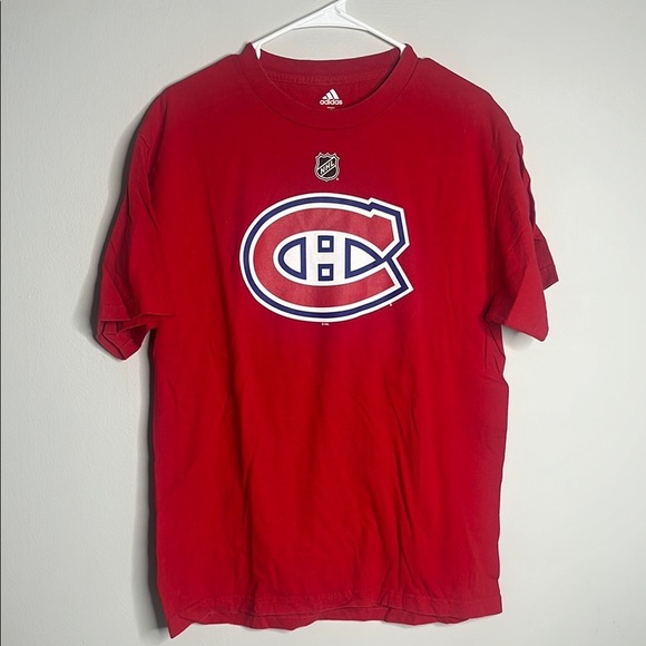 Adidas Red NHL Logo Men's Shirt - Picture 1 of 3